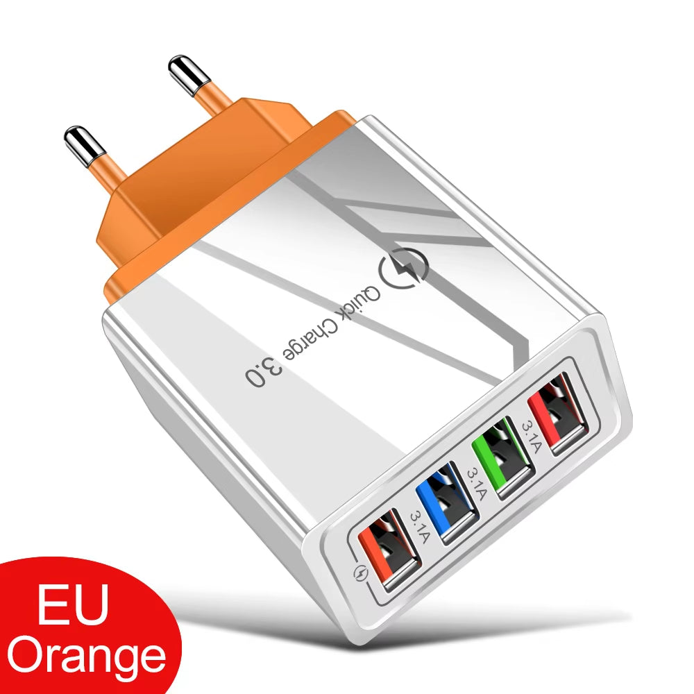 USB Charger Quick Charge 3.0 for Samsung Xiaomi Mi Tablets Mobile Phone Charger Adapter EU/US Plug Fast Charging