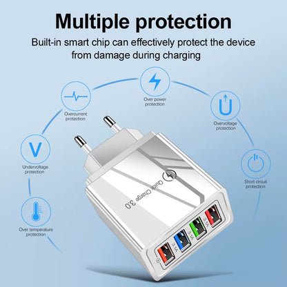 USB Charger Quick Charge 3.0 for Samsung Xiaomi Mi Tablets Mobile Phone Charger Adapter EU/US Plug Fast Charging