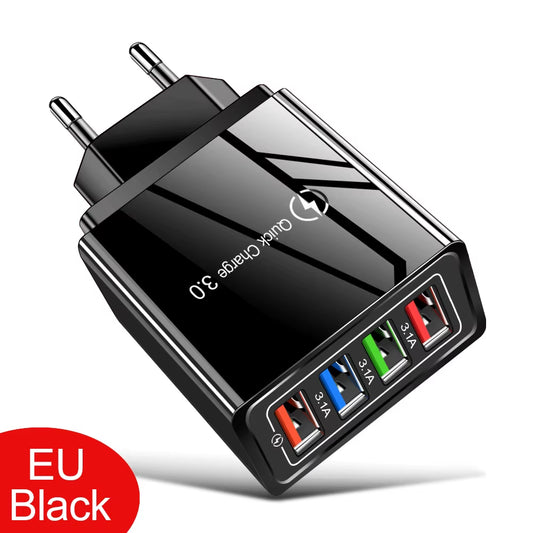 USB Charger Quick Charge 3.0 for Samsung Xiaomi Mi Tablets Mobile Phone Charger Adapter EU/US Plug Fast Charging
