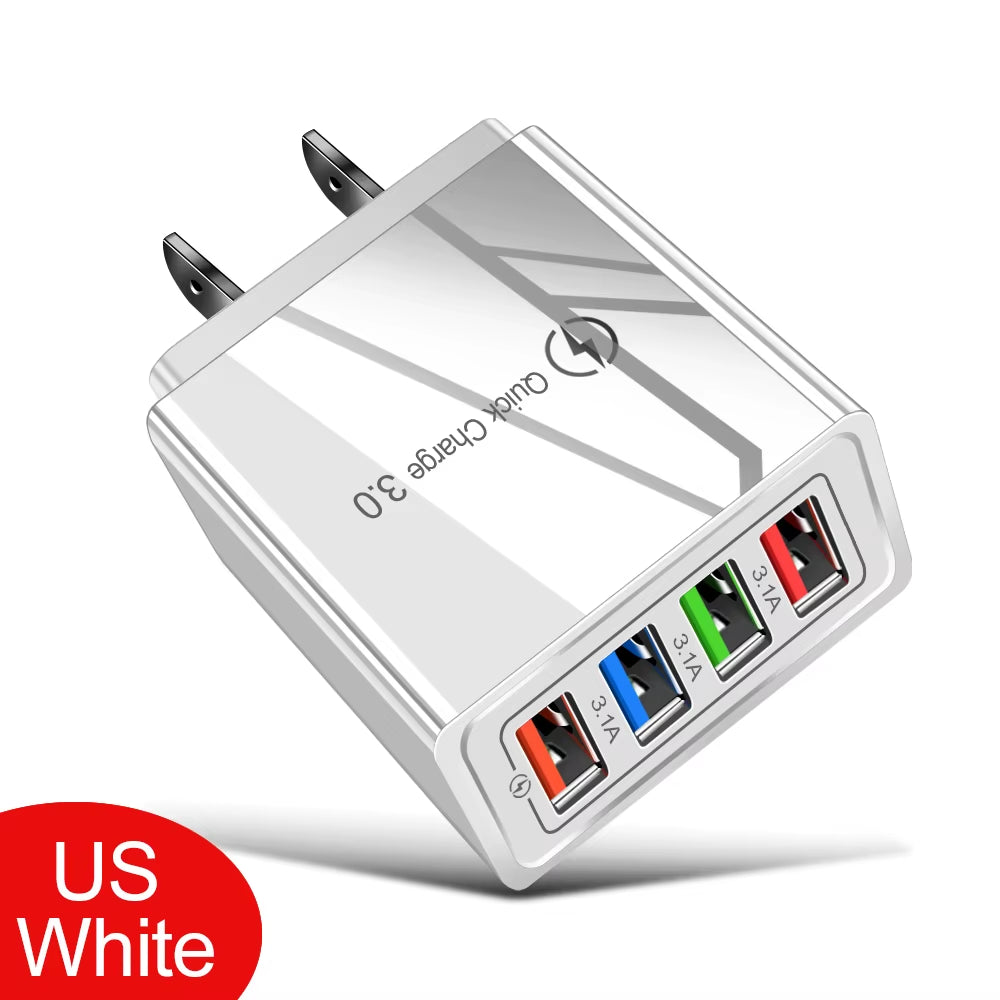 USB Charger Quick Charge 3.0 for Samsung Xiaomi Mi Tablets Mobile Phone Charger Adapter EU/US Plug Fast Charging