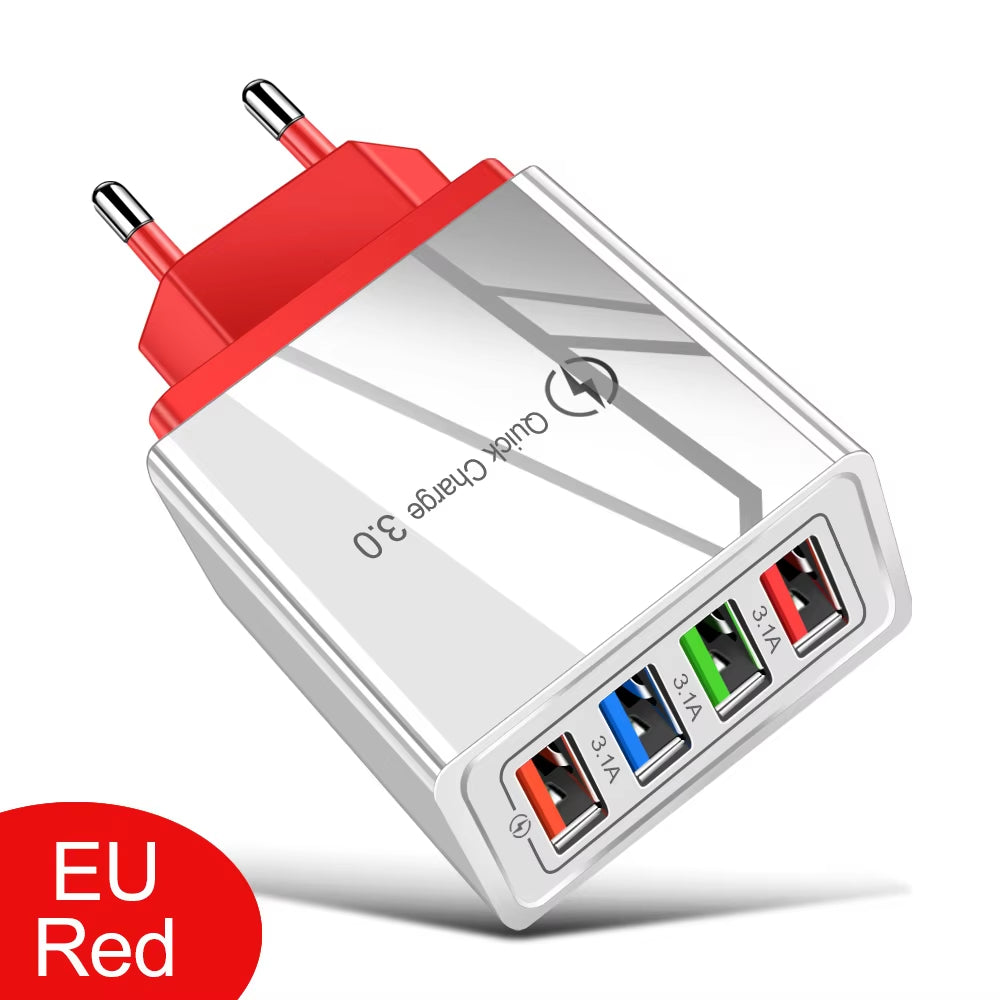 USB Charger Quick Charge 3.0 for Samsung Xiaomi Mi Tablets Mobile Phone Charger Adapter EU/US Plug Fast Charging