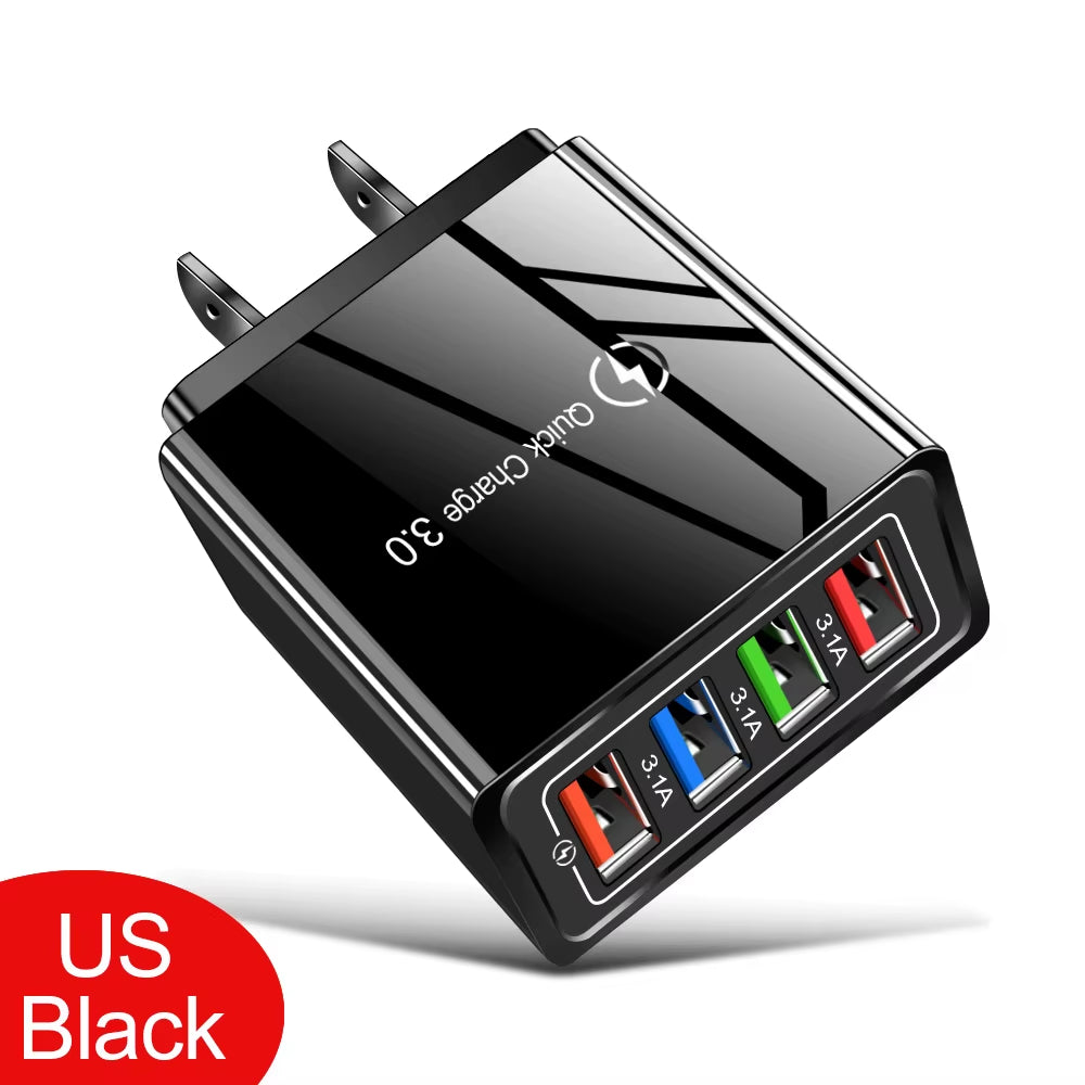 USB Charger Quick Charge 3.0 for Samsung Xiaomi Mi Tablets Mobile Phone Charger Adapter EU/US Plug Fast Charging