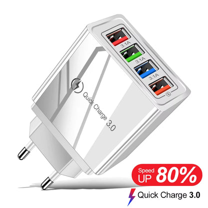 USB Charger Quick Charge 3.0 for Samsung Xiaomi Mi Tablets Mobile Phone Charger Adapter EU/US Plug Fast Charging