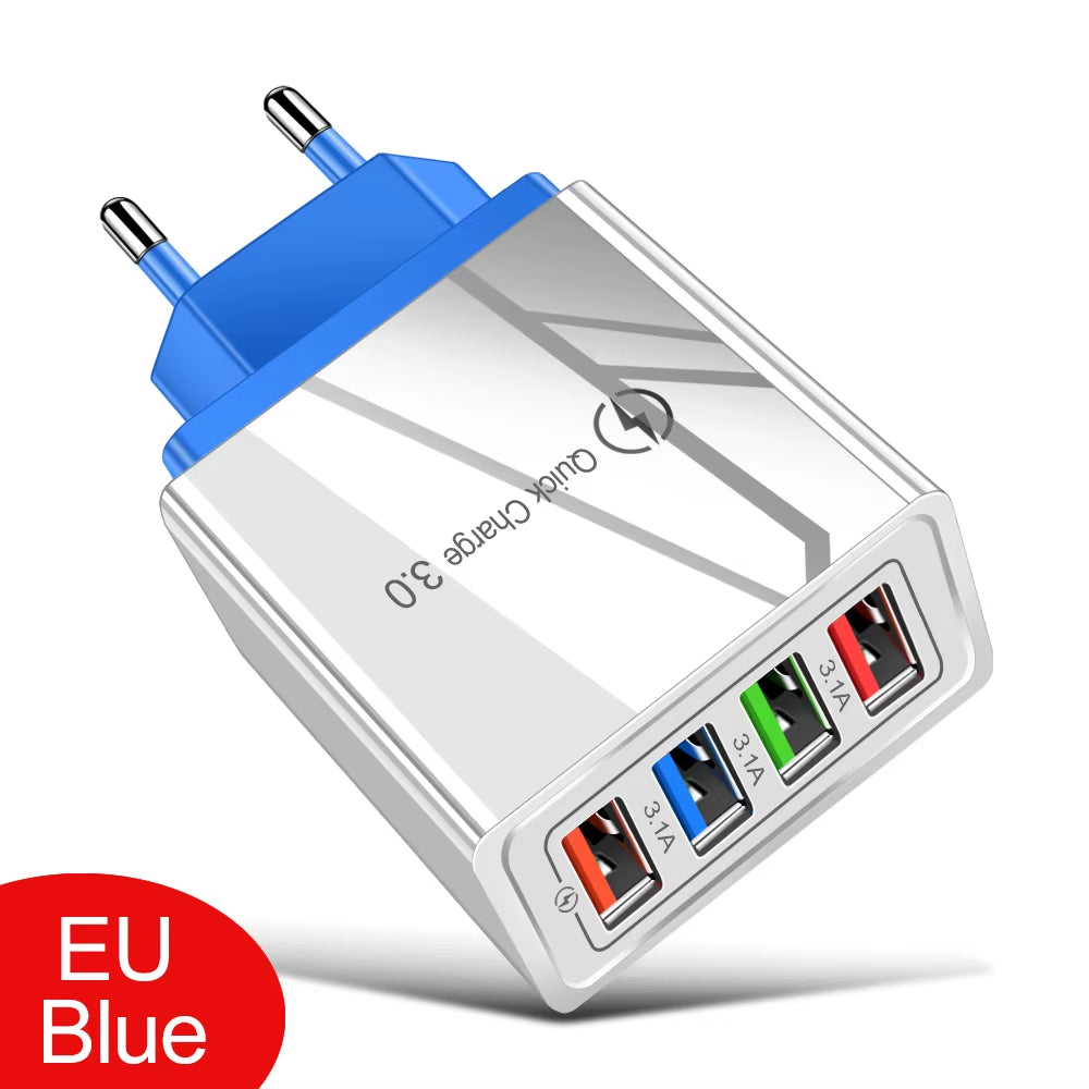 USB Charger Quick Charge 3.0 for Samsung Xiaomi Mi Tablets Mobile Phone Charger Adapter EU/US Plug Fast Charging