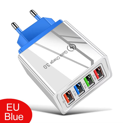 USB Charger Quick Charge 3.0 for Samsung Xiaomi Mi Tablets Mobile Phone Charger Adapter EU/US Plug Fast Charging